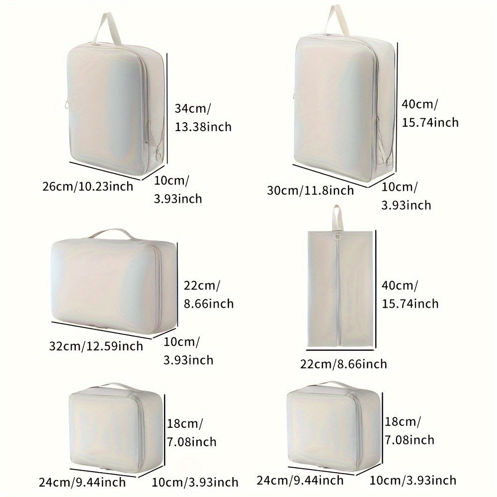 Durable Clothes Storage Bag 6Piece Compression Packing Cube Travel Luggage And Clothing Organizer 2
