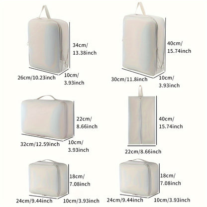 Durable Clothes Storage Bag 6Piece Compression Packing Cube Travel Luggage And Clothing Organizer 2