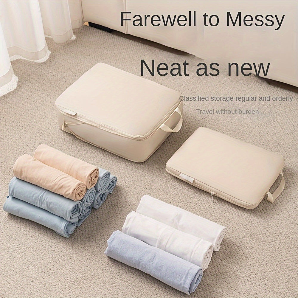 Durable Clothes Storage Bag 6Piece Compression Packing Cube Travel Luggage And Clothing Organizer 3