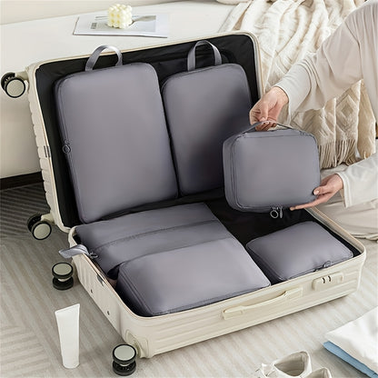 Durable Clothes Storage Bag 6Piece Compression Packing Cube Travel Luggage And Clothing Organizer 4