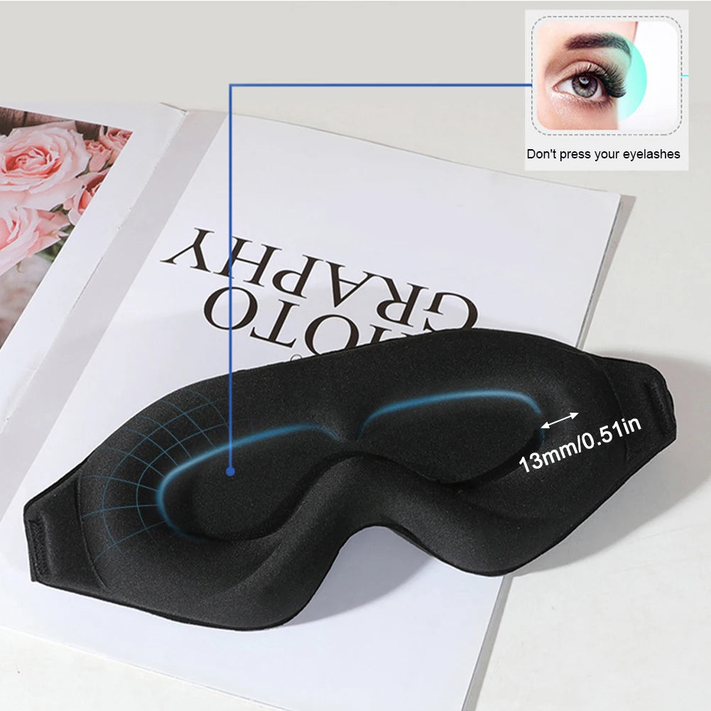 Sleep Mask For Side Sleepers 3D Deep Contoured Blackout Eye Mask No Pressure Blindfold For Women Me 5