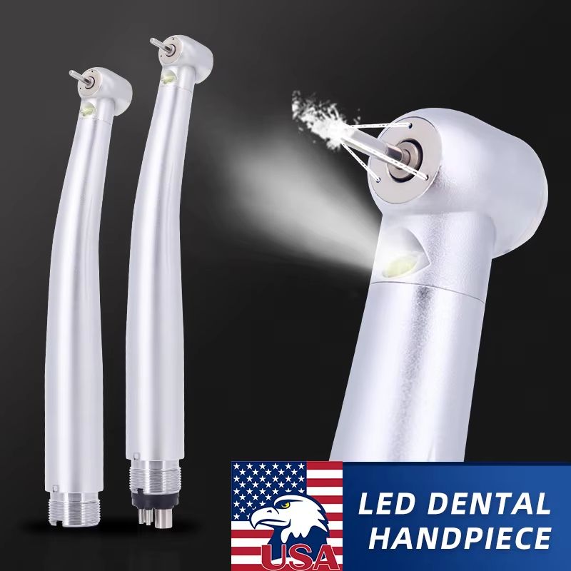 LED Dental High-Speed Handpiece – Professional Air Turbine with Push Button & Ceramic Bearings (B2/M4)