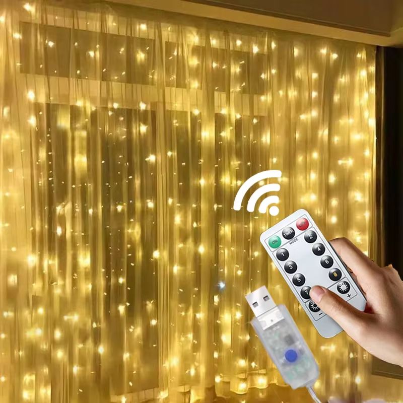 3M LED Curtain Fairy Lights – Warm & Festive Icicle String Lights for Christmas, Weddings, and Home Decor