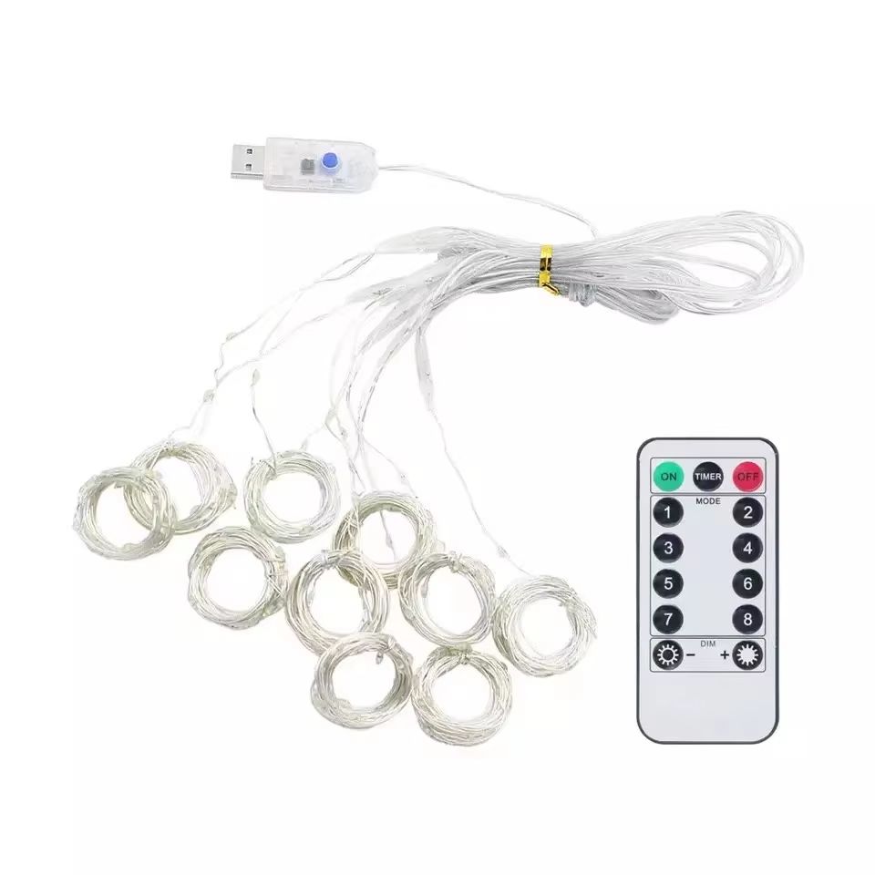 3M LED Curtain Fairy Lights  Warm  Festive Icicle String Lights For Christmas Weddings And Home Dec 4