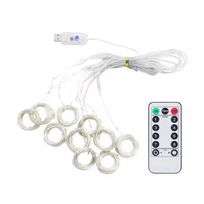 3M LED Curtain Fairy Lights  Warm  Festive Icicle String Lights For Christmas Weddings And Home Dec 4