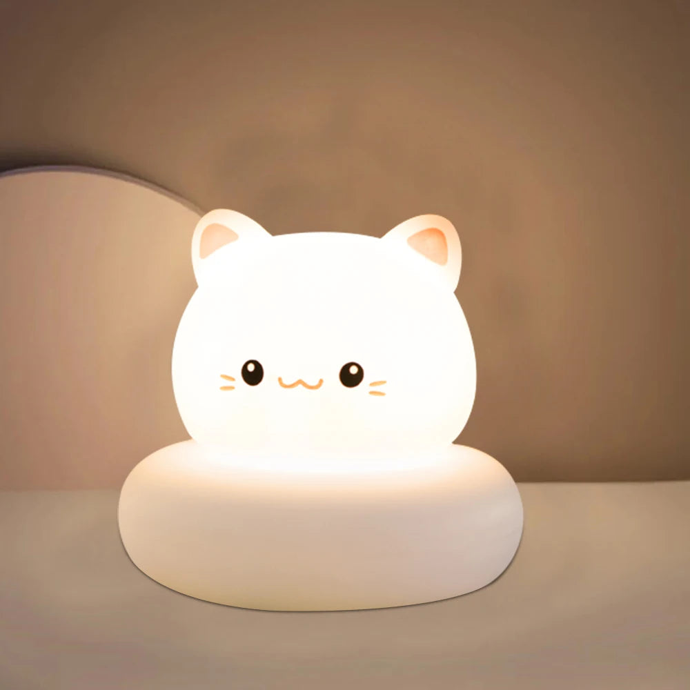Cute Animal Night Light, Dimmable Nursery Lamp, Touch Control for Kids and Toddlers