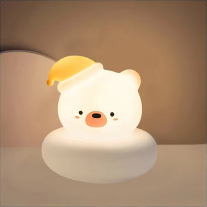 Cute Animal Night Light, Dimmable Nursery Lamp, Touch Control for Kids and Toddlers