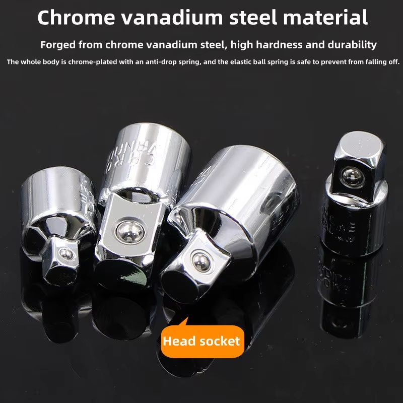 CRV Chrome Vanadium Steel Socket Adapter Set  12 To 38 To 14 Ratchet Wrench Converter 2