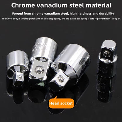CRV Chrome Vanadium Steel Socket Adapter Set  12 To 38 To 14 Ratchet Wrench Converter 2