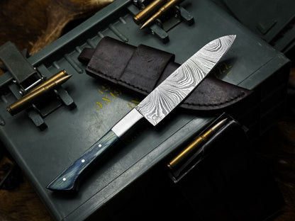 Elegant Handmade Damascus Steel Chef Knife With Wood Handle 1
