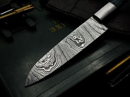Elegant Handmade Damascus Steel Chef Knife With Wood Handle 3