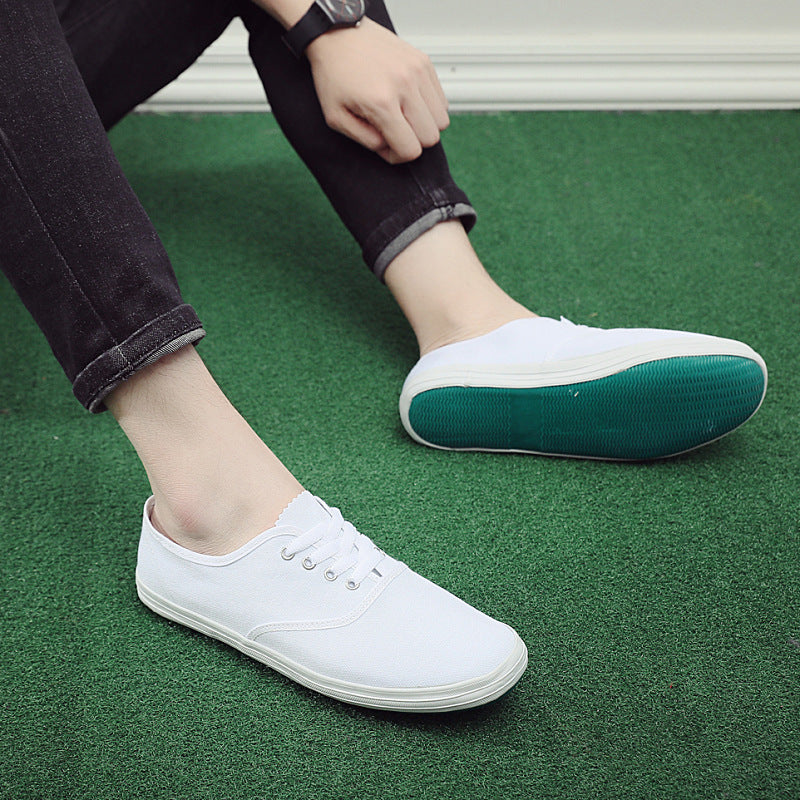 New Casual Lazy Slipon Work Shoes Unisex Canvas White Designer Labor Insurance Shoes 3