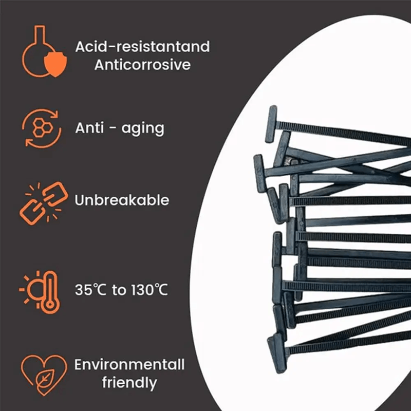 GripLock 100 Pack Heavy Duty Nylon Cable Ties With Self Locking Design 1