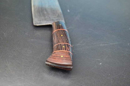 Unique Handmade Damascus Chef Knife  Wood Handle Full Tang Construction 2