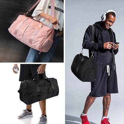Sports Gym Duffel Bag For Men And Women Travel Workout Fitness Bag With Shoes Compartment Wet Pocke 3