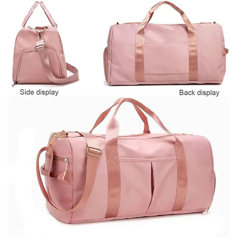 Sports Gym Duffel Bag For Men And Women Travel Workout Fitness Bag With Shoes Compartment Wet Pocke 4