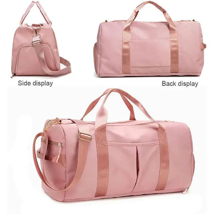 Sports Gym Duffel Bag For Men And Women Travel Workout Fitness Bag With Shoes Compartment Wet Pocke 4