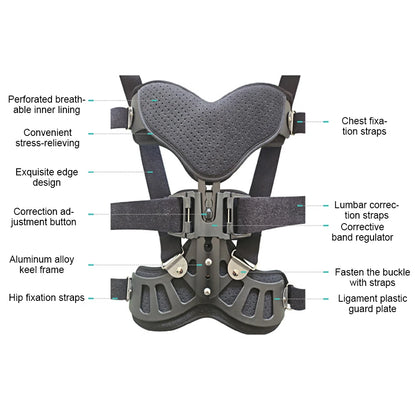 Adjustable Scoliosis Posture Corrector Spinal Auxiliary Orthosis Brace Back Recovery Support For Le
