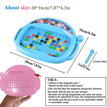 MagnoFun Kids Magnetic Drawing Board With Pen And Beads 2