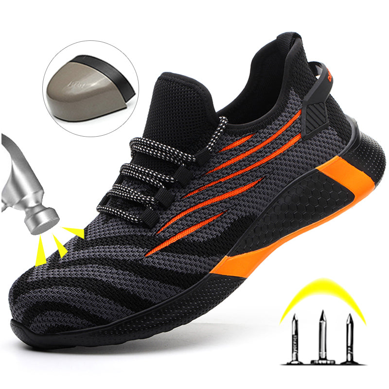 Indestructible Men Work Shoes, Safety Boots, Lightweight Sneakers, Anti-puncture Work Shoes, Men Boots