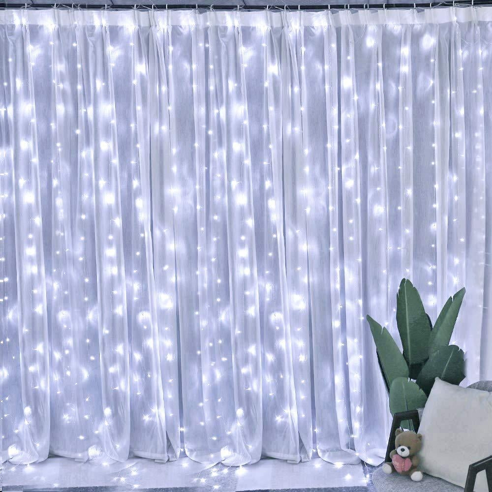 LED Curtain Lights, Remote Control Fairy Lights, Wedding Decoration, Christmas Garland, Party Festoon