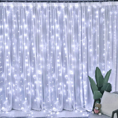 LED Curtain Lights, Remote Control Fairy Lights, Wedding Decoration, Christmas Garland, Party Festoon