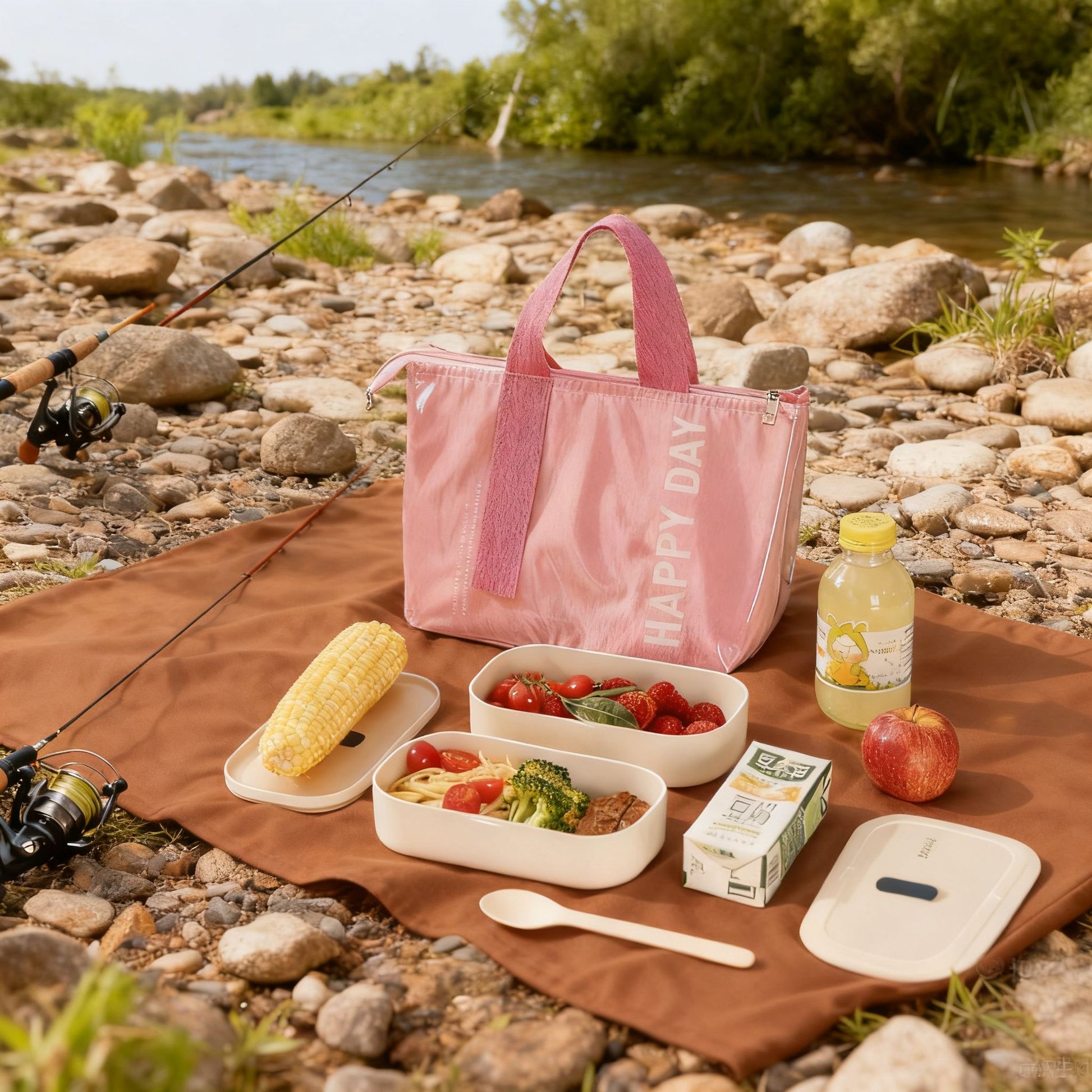 Large Capacity Picnic Bag Portable Insulation Pack HeavyDuty Aluminum Foil Lunch Food Storage 4