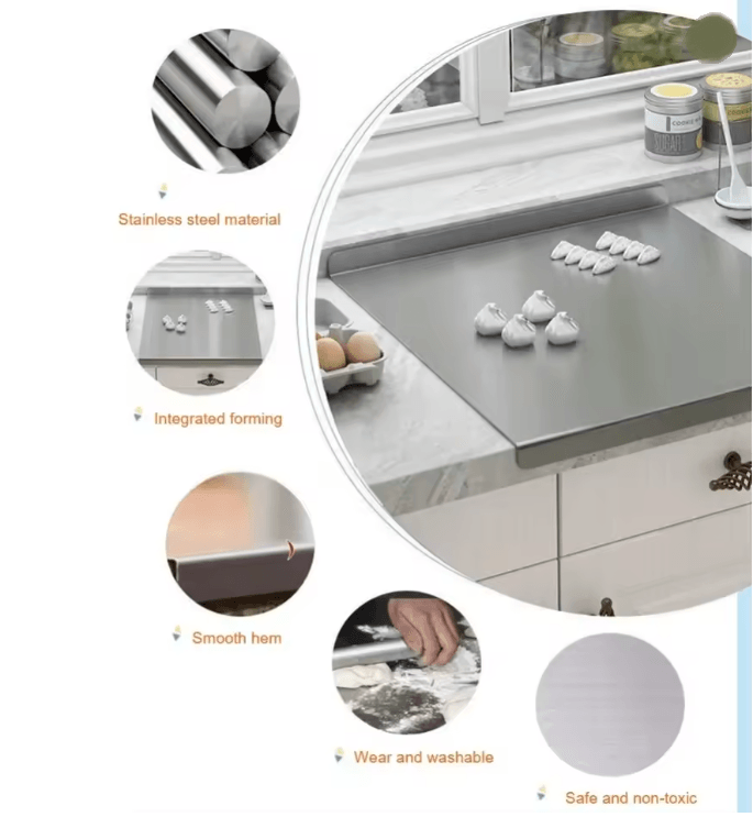 ChefPro Stainless Steel Double Panel Chopping And Pastry Board 3