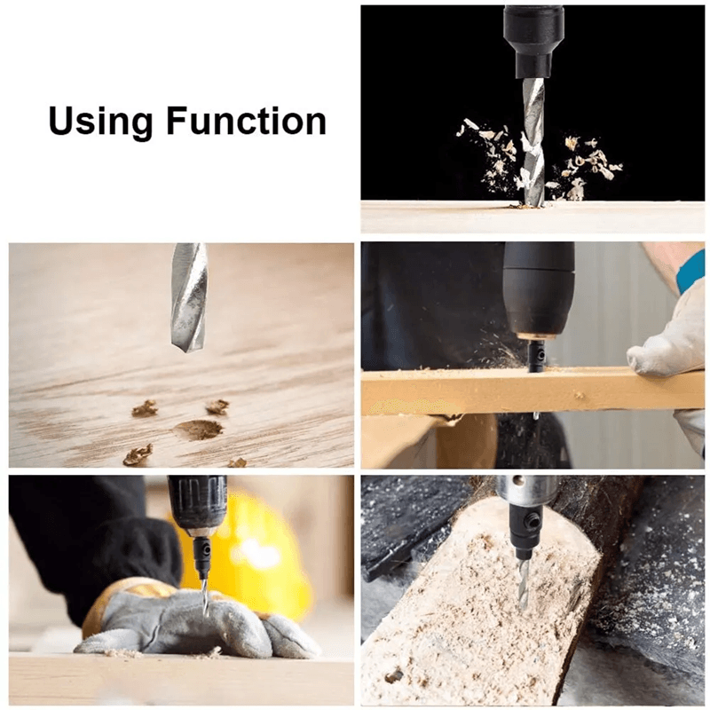 ProDrill 5 Piece Woodworking Countersink And Chamfer Drill Bit Set 3