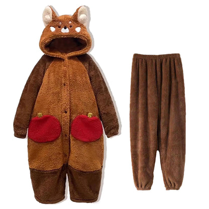 Adult Kigurumi Raccoon Onesie Pajamas Cartoon Animal Costume Soft Fleece Nightgown Halloween Christ 1