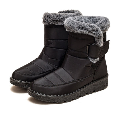 Womens Snow Boots Soft Ankle Platform Shoes Waterproof Winter Boots Solid Women Shoes 5