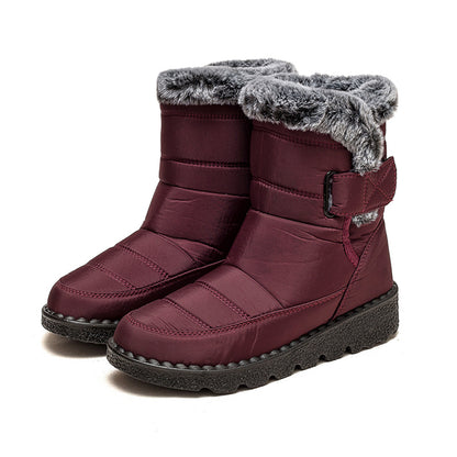 Womens Snow Boots Soft Ankle Platform Shoes Waterproof Winter Boots Solid Women Shoes 8