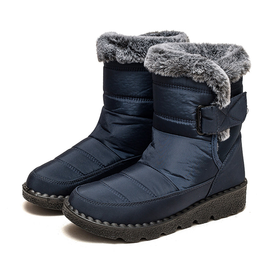 Womens Snow Boots Soft Ankle Platform Shoes Waterproof Winter Boots Solid Women Shoes 6