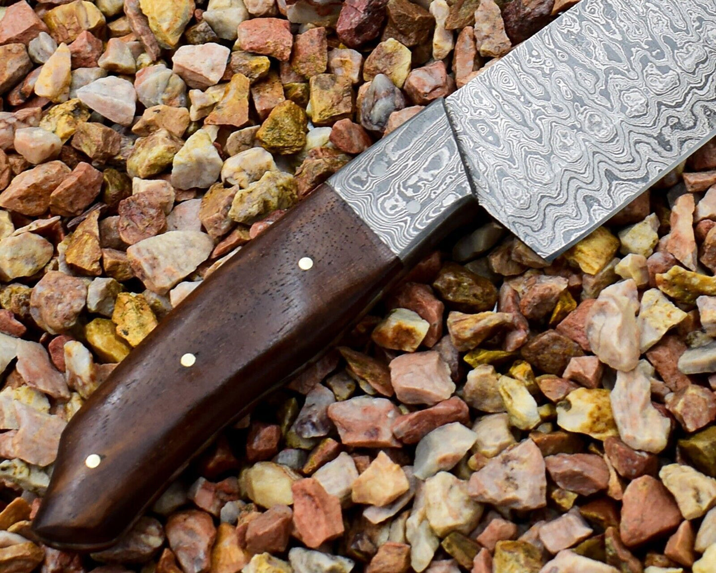 Custom Handmade Damascus Steel Chef Knife With Exotic Wood Handle 2