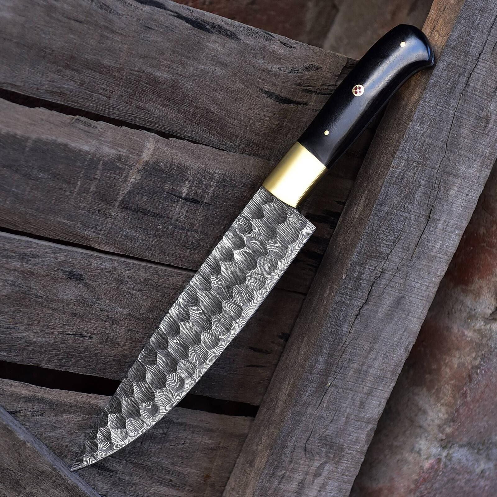 Authentic Hand-Forged Damascus Steel Knife for Kitchen & Outdoor