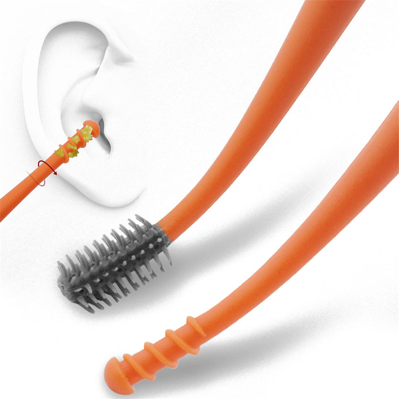 Spiral Rotating Ear Wax Cleaner Soft Silicone DoubleSided Earpick Ears Remover Clean Tool Spiral De 2