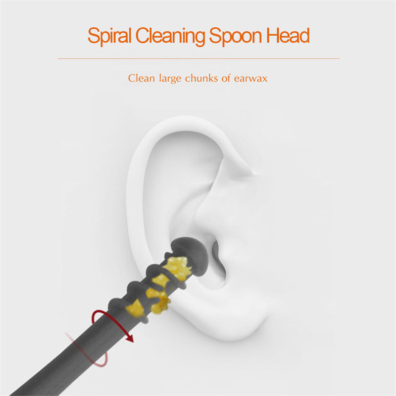 Spiral Rotating Ear Wax Cleaner Soft Silicone DoubleSided Earpick Ears Remover Clean Tool Spiral De 5