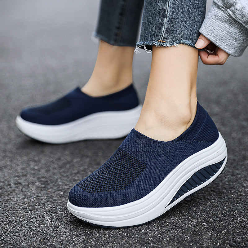Women Shoes Chunky Sneakers Platform Trainers Slip On Sneakers Outdoor Shoes Ladies Loafers 2