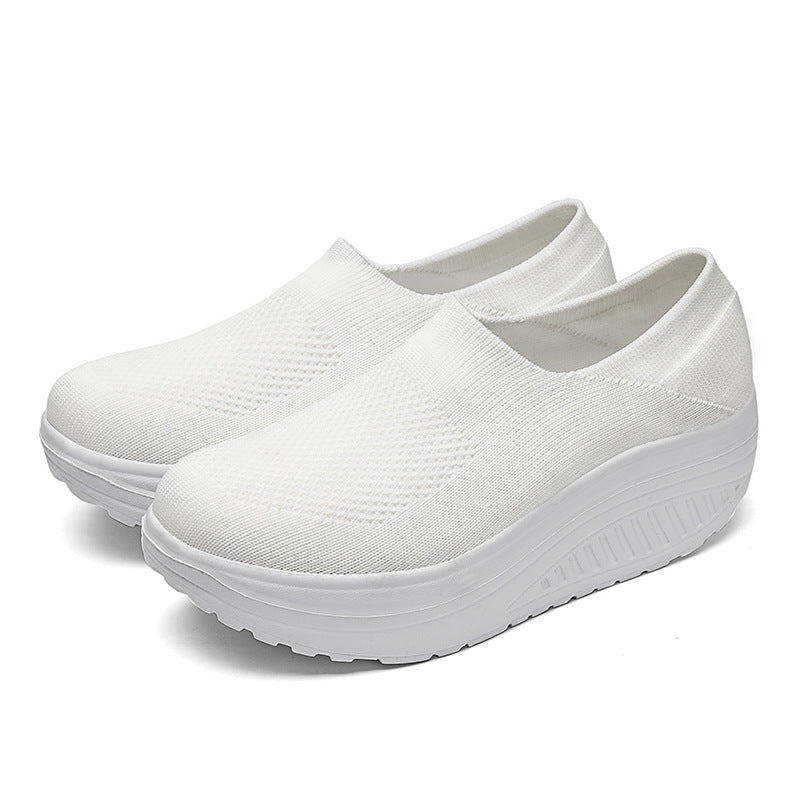 Women Shoes Chunky Sneakers Platform Trainers Slip On Sneakers Outdoor Shoes Ladies Loafers 8