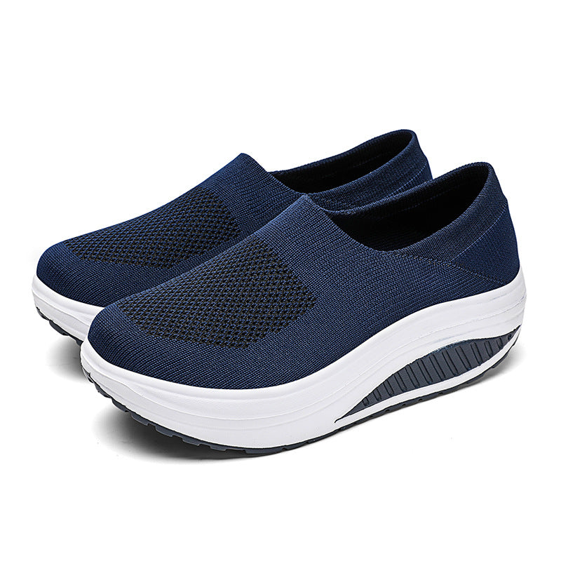 Women Shoes Chunky Sneakers Platform Trainers Slip On Sneakers Outdoor Shoes Ladies Loafers 7