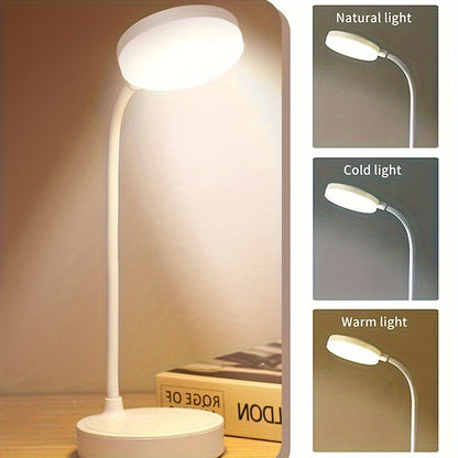 USB Rechargeable LED Table Lamp, Dimmable Wireless Touch Desk Lamp, Night Light for Office, Study, Room