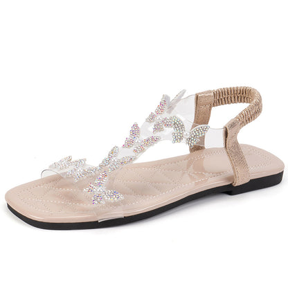 Elegant Womens Sandals Women Summer Shoes Butterfly Ladies Sandal Outdoor Flat Footwear 6