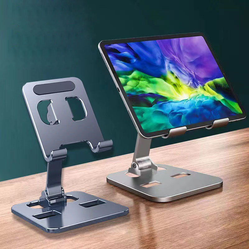 Foldable Aluminum Alloy, Universal Desk Phone Holder, Adjustable Metal Mount Stand for Tablet and Mobile