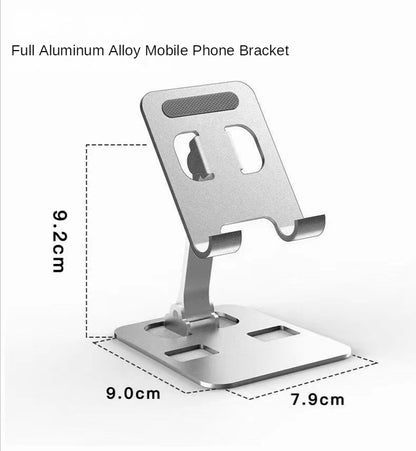 Foldable Aluminum Alloy, Universal Desk Phone Holder, Adjustable Metal Mount Stand for Tablet and Mobile