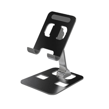 Foldable Aluminum Alloy, Universal Desk Phone Holder, Adjustable Metal Mount Stand for Tablet and Mobile