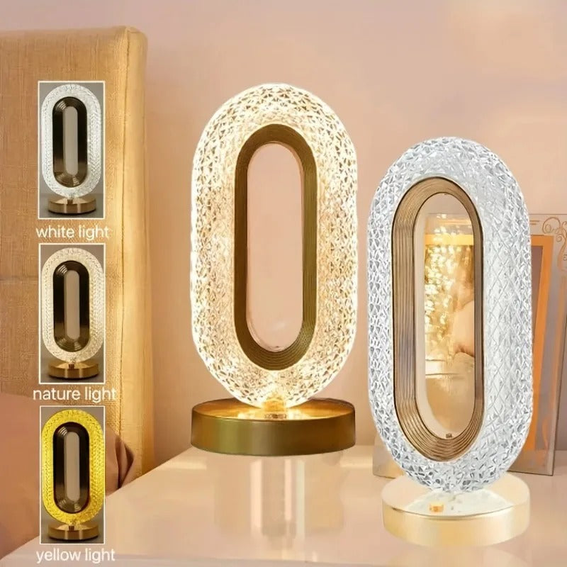 USB Rechargeable Kids Night Light, 3D Crystal LED, Touch Control, Color Changing Star Moon Lamp for Bedroom