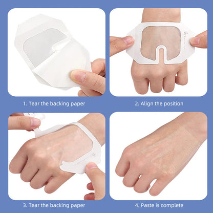 Waterproof Dressing Patch PU Transparent Visual Retained Plaster Invisible Fitting Catheter Fixatio 1
