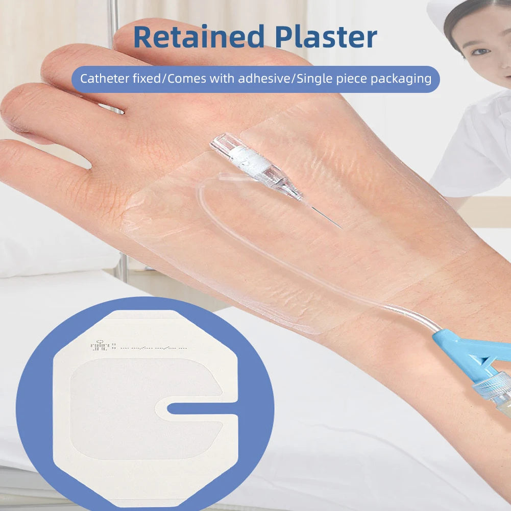 Waterproof Dressing Patch PU Transparent Visual Retained Plaster Invisible Fitting Catheter Fixatio 2
