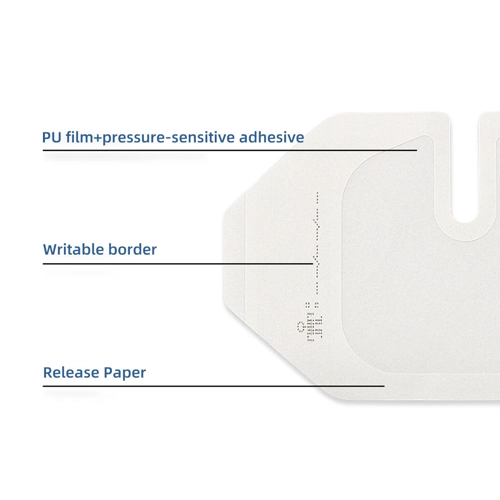 Waterproof Dressing Patch PU Transparent Visual Retained Plaster Invisible Fitting Catheter Fixatio 5