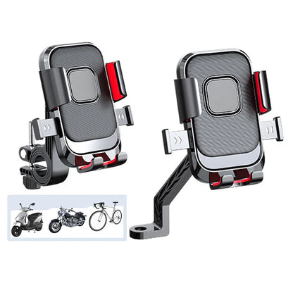 Free Rotation Mobile Phone Holder for Motorcycles Bicycles, Shockproof Navigation Bracket for Riding